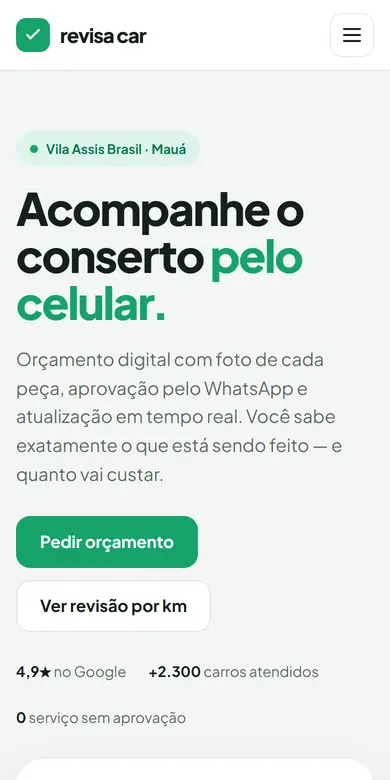 Topo do site-modelo Revisa Car, estilo Digital Transparente